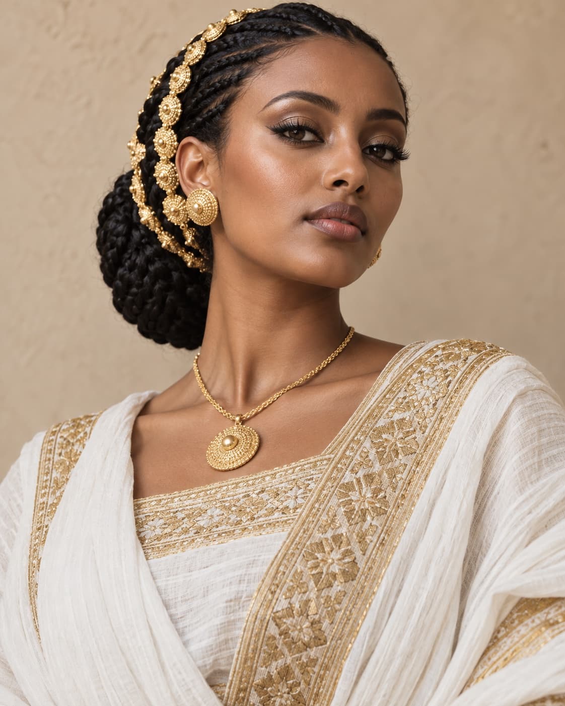 Telet — traditional dress, gold shuruba